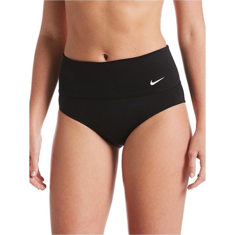 NIke Essential High Waist Swim Bottom NEW Black Size XXL Zip Pocket